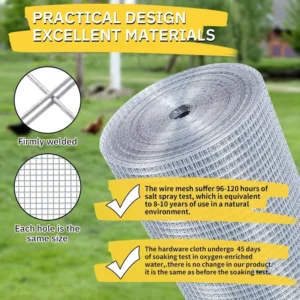 1/2 3/4 Inch Galvanized Iron Welded Wire Mesh Fence Mesh for Agricultural Garden Construction