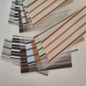 100% Polyester Zebra Blinds Fabric Blackout Day Night Combi Blinds For Windows French Style Electric Rope Operated Home Use