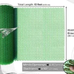 15.7IN X 10FT Plastic Chicken Wire Fence Mesh Hexagonal Fencing Poultry Netting for Coop Farm Garden Green