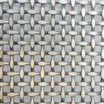 304/306 Stainless Steel Decorative Mesh with Square Embossed Pattern for Use in Partitions and Curtain Walls
