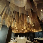304 316 Stainless Steel Architectural Interior Decorative Metal Coil Drapery for Ceiling Decoration