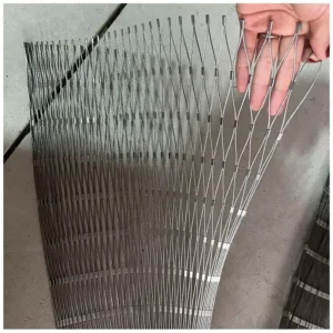 304 316 Stainless Steel Wire Rope Mesh Net Flexible Stair Handrails Garden Fences Cutting Bending Welding Services Included