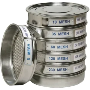 304 Stainless Steel Wire Plain Weave Crimped Wire Mesh Soil Standard Test Sample Sieve DPM6027 Laboratory Screening