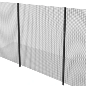 358 High Security Iron Welded Wire Mesh Anti Climb Fence with Clear View PVC Coated 8ft Height