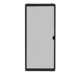 36 In. X 80 In. Luminaire Cracked Pepper Single Universal Gliding Retractable Screen Door Fits 32 36in. Opening