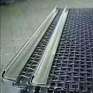 65Mn Manganese Steel Plain Weave Wire Woven Mesh Vibrating Screen with Bending for Stone Crusher