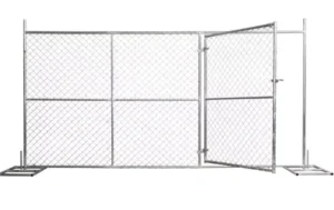 6×12 6×10 Construction Site Safety Heat Galvanized Steel Powder Coated Portable Chain Link Fence Panels