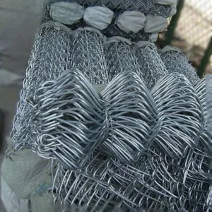 8 ft Black Zinc Coated PVC Coated Chain Link Mesh Fence Construction Fence Panels Diamond Iron Wire Mesh