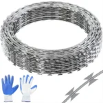 Airport Security Anti climbing Hot Dip Galvanized Cbt65 Bto30 Bto 22 Roll Hexagonal Blade Barbed Wire Airport Security Anti climbing Hot Dip Galvanized Cbt65 Bto30 Bto 22 Roll Hexagonal Blade Barbed Wire