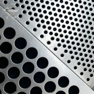 Aluminum Alloy Hexagonal Perforated Metal Mesh RoHS Compliant for Modern Architectural Building Facade Decoration