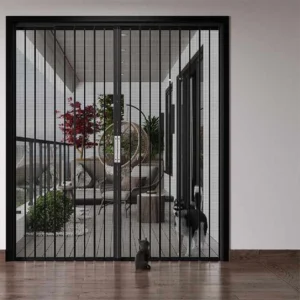 Aluminum Alloy Railless Diamond Mesh Folding Screen Door Anti theft Window Screen That Flies Mosquitoes