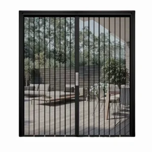 Aluminum Alloy Railless Diamond Mesh Folding Screen Door Anti theft Window Screen that Flies Mosquitoes