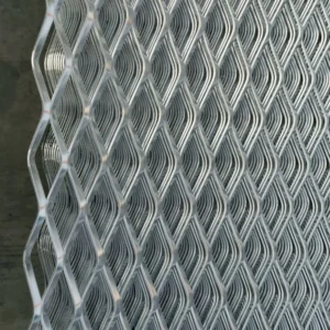 Aluminum Decorative Expanded Wire Mesh Diamond Hole Shape Perforated Technique Welding Processing Service Powder Coated