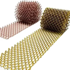 Aluminum Dia 1.2MM Mesh 6MM Decorative Metal Coil Drapery Architectural Mesh for Suspended Ceiling