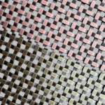 Architectural Facade Decorative Black and Gold Metal Woven Wire Mesh