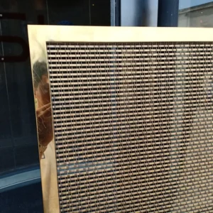 Architectural Facade Rigid Wire Mesh Panels for Wall Cladding and Ceiling Decoration in Commercial Buildings