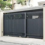 Automatic Sliding Modern Eco Friendly Durable 7 Feet Height Decorative Wall Trellis Gate for Small House Entry