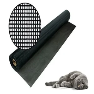 Black PVC Coated Mesh Pet Proof Window Door Screen Anti scratch Pet Screen