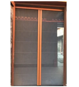 Bottomless Rail Plisse Mesh Insect Protect Screen Door Trackless Insect Screen