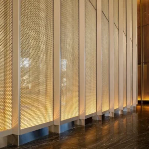 Brass Color Stainless Steel Decorative Metal Wire Mesh Curtain for Ceiling