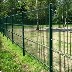 CE High Strength Bend Fence Powder Coated V Shaped Welded Wire Mesh Warehouse Airport Boundary 3D Garden Fence