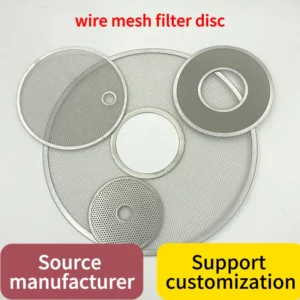 CUSTOMIZED SINGLE MULTI LAYERS 304 316 WRAPPED EDGE STAINLESS STEEL WIRE MESH FILTER SCREEN DISC