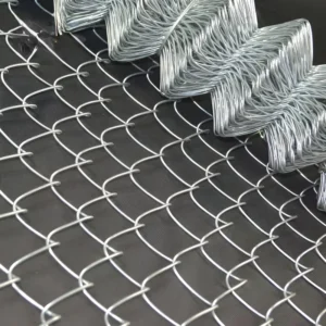Chain Link Fencing 45mm x 45mm Mesh Galvanized Steel 6 Feet for Ranch Tennis Courts Baseball Fields Stadium Fencing