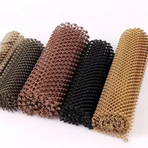 China Made Woven Technique Chain Link Wire Mesh Curtain Metal Chain Link Shower Curtain Fabric Durable Aesthetically Pleasing