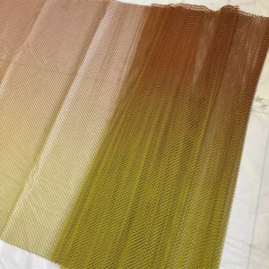 Colorful Metal Coil Drapery Decorative Aluminum Chain Link Metal Mesh Curtain For Ceiling Hanging