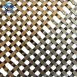 Crimped Woven Metal Mesh Architectural Decorative Stainless Steel for Cabinets and Curtains Custom Cutting Service