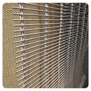 Curtain Wall Decorative Crimped Chicken Lighting Wire Mesh Panels Woven Custom Cut for Furniture Wedding Ceiling Hall