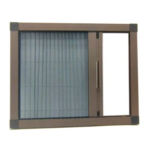 Custom Anti Mosquito Pet Pleated Mesh Sliding Screen Door Polyester Window Netting Inside Pleated Screen