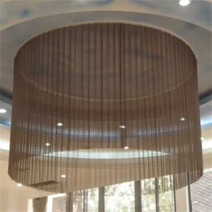 Custom Made Aluminium Metal Decorative Woven Wire Chain Mesh Decorative Metal Mesh Space Divider Metal Mesh Curtain Fabric