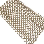 Custom Made Stainless Steel Decorative Wire Mesh Curtain Woven Link Fabric Metal Chain Mesh Shopping Malls Interior Cutting