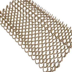 Custom Made Stainless Steel Decorative Wire Mesh Curtain Woven Link Fabric Metal Chain Mesh Shopping Malls Interior Cutting