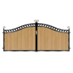 Custom Manual Sliding Iron Gate Eco friendly Weather Resistant Powder Coated Modern New Style Fencing Trellis Custom Manual Sliding Iron Gate Eco friendly Weather Resistant Powder Coated Modern New Style Fencing Trellis