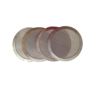 Custom Spot Welded Wide Metal Ring Border Round Stainless Steel Wire Mesh Filter Disc Screen Pack for Chemical Purifying