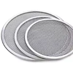 Customizable Wire Diameter 304 316L Micro Porous Stick Mesh Disposable Metal Eco Friendly Pizza Screen Pizza Pan