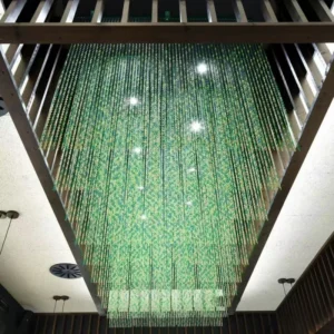 Customization Multi Color Stainless Steel Woven Waterfall Mesh Curtain for Bar Hotel Ceiling