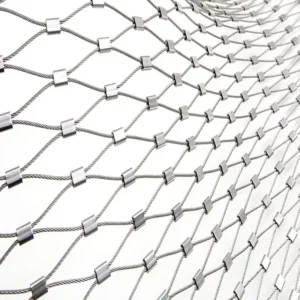 Customized 304 316 Stainless Steel Plain Weave Woven Mesh Corrosion Resistant Metal Decoration Protection Wire Rope Mesh Cutting