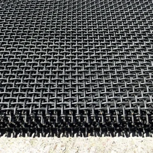 Customized Aperture Wear Resistant 65Mn Vibrating Screen Black Wire Mesh Welded Wire Cloth Plain Weave Cutting Bending Services