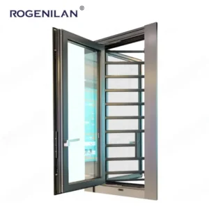 Customized Energy Saving Aluminum Windows with Security Bar Screens Tempered Glass Insulated Casement Windows