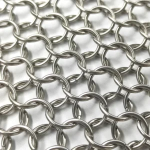 Decorative Metal Wire Mesh Stainless Steel Ring Mesh Curtain Chain Mail Mesh Ceiling