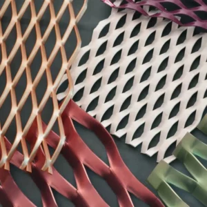 Diamond Expanded Metal Cutting Architectural Mesh Ceiling Decorations Architectural Expanded Aluminum Mesh Expanded Mesh Panel