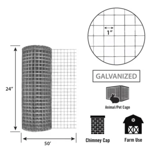 Dipped Galvanized Iron Wire Mesh 1/2″ Welded Wire Mesh Fence Roll