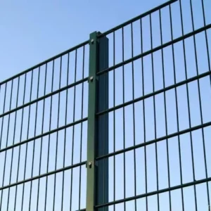 Double Wire Welded Mesh Panel Fence Road Heat Treated Carbon Steel Modern Design Safety Fencing