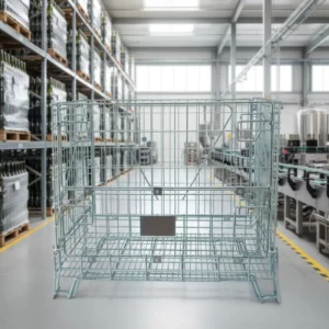 Durable Strong Wire Mesh Container Storage Cage Foldable Hot Dipped Galvanized