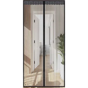 Environmentally Friendly Reinforced Sliding Door Screen Curtain Invisible Patio Door Magnetic Mesh