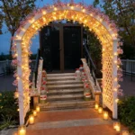 Expandable Rectangular Aluminum Trellis for Climbing Plants Adjustable Width Garden Arch Safety Fencing Heat Powder Coated Expandable Rectangular Aluminum Trellis for Climbing Plants Adjustable Width Garden Arch Safety Fencing Heat Powder Coated