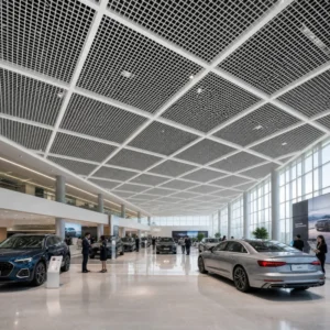 Expanded Wire Mesh Metal Ceiling Tiles Decorative Aluminum Panels Modern Interior Design Option